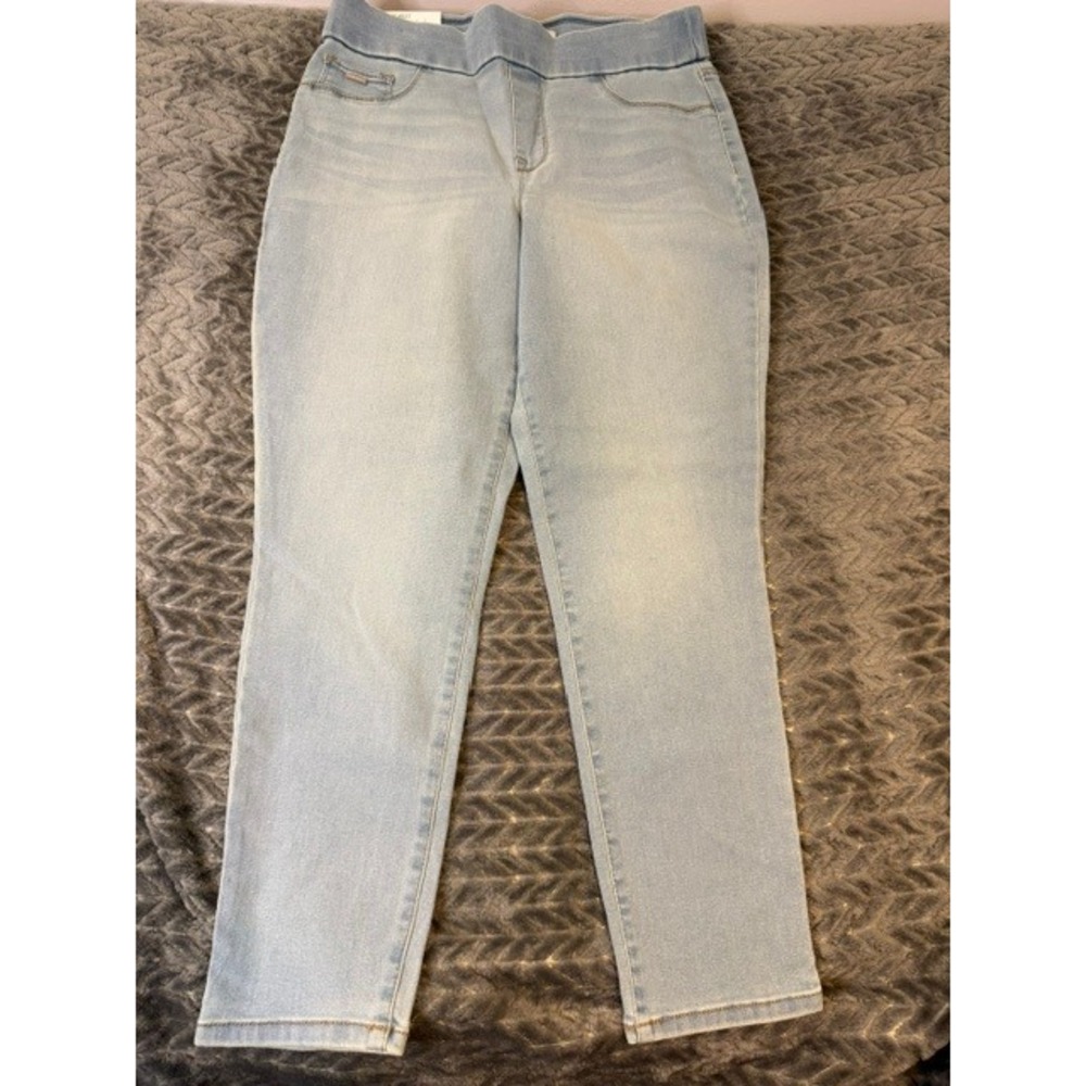 Nine West NWT  Pull-On Crop Jeans Light Wash Stretch Pants Womens Size 10 0163